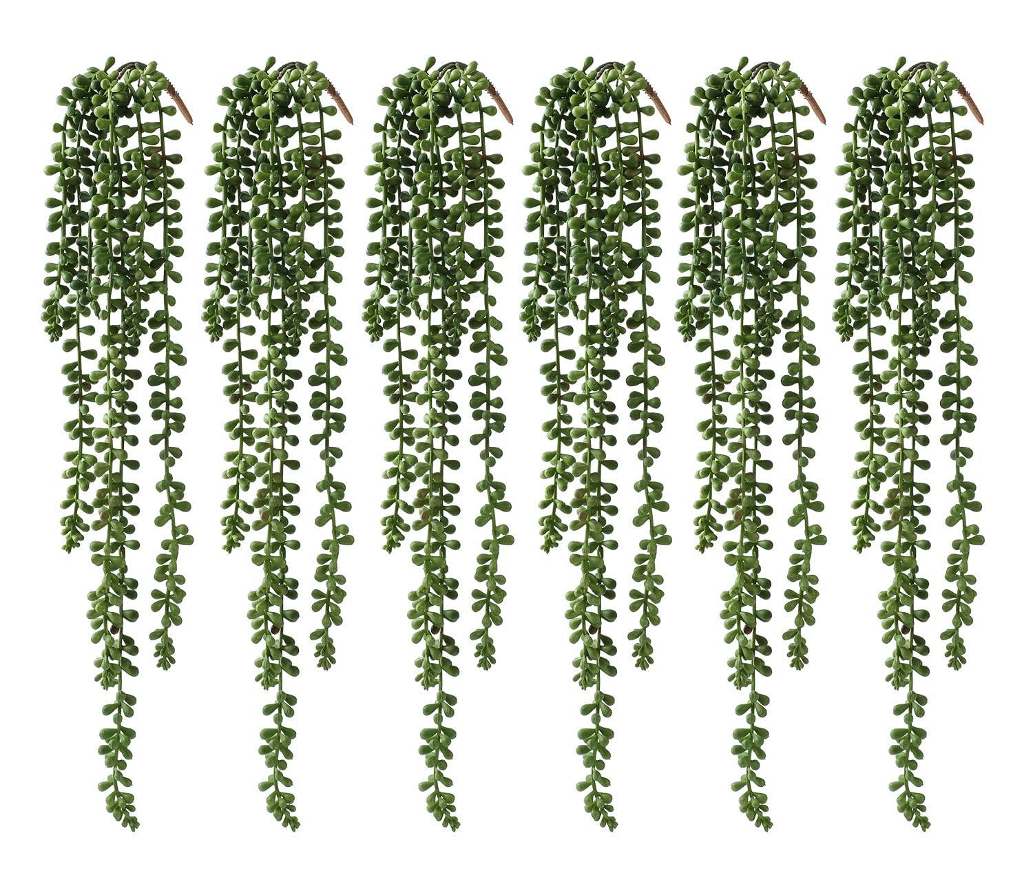 Best dallisten 6 Pcs Artificial Succulents Hanging Plants, Fake String of Pearls