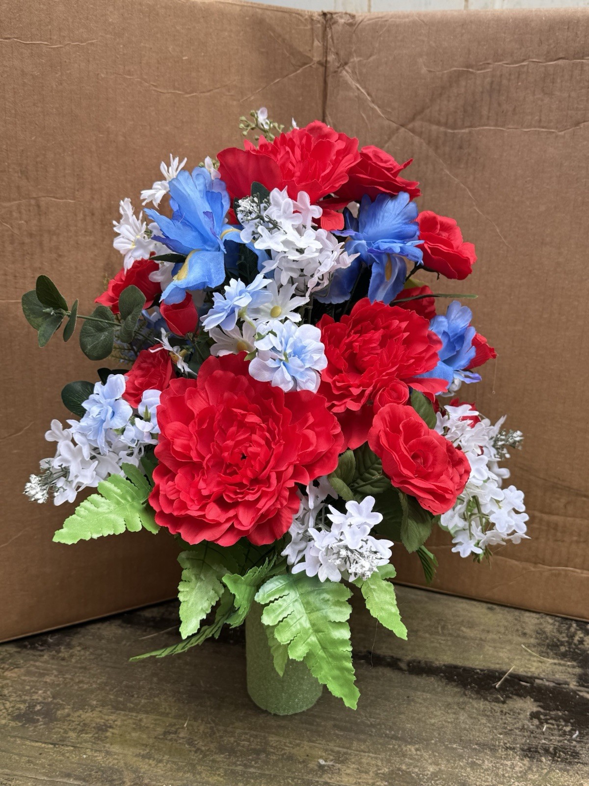 Cemetery Flowers Spring Sympathy Grave Artificial Arrangement For Loved One