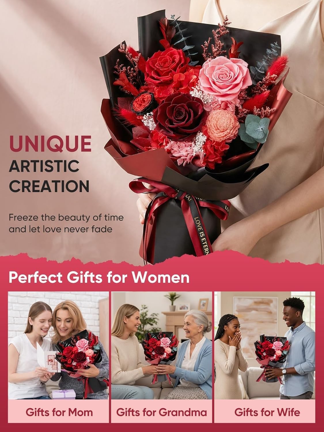 Flowers for Delivery Preserved Fresh Flower Bouquet Mothers Day Roses Gifts for