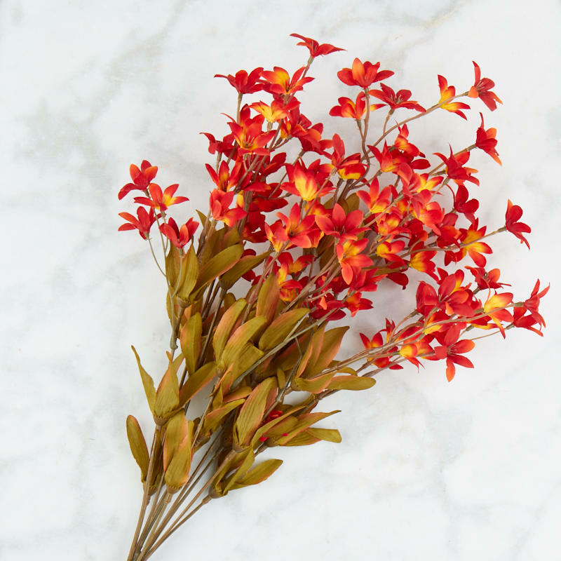 Sunset Orange Poly Silk Tweedia Bush
