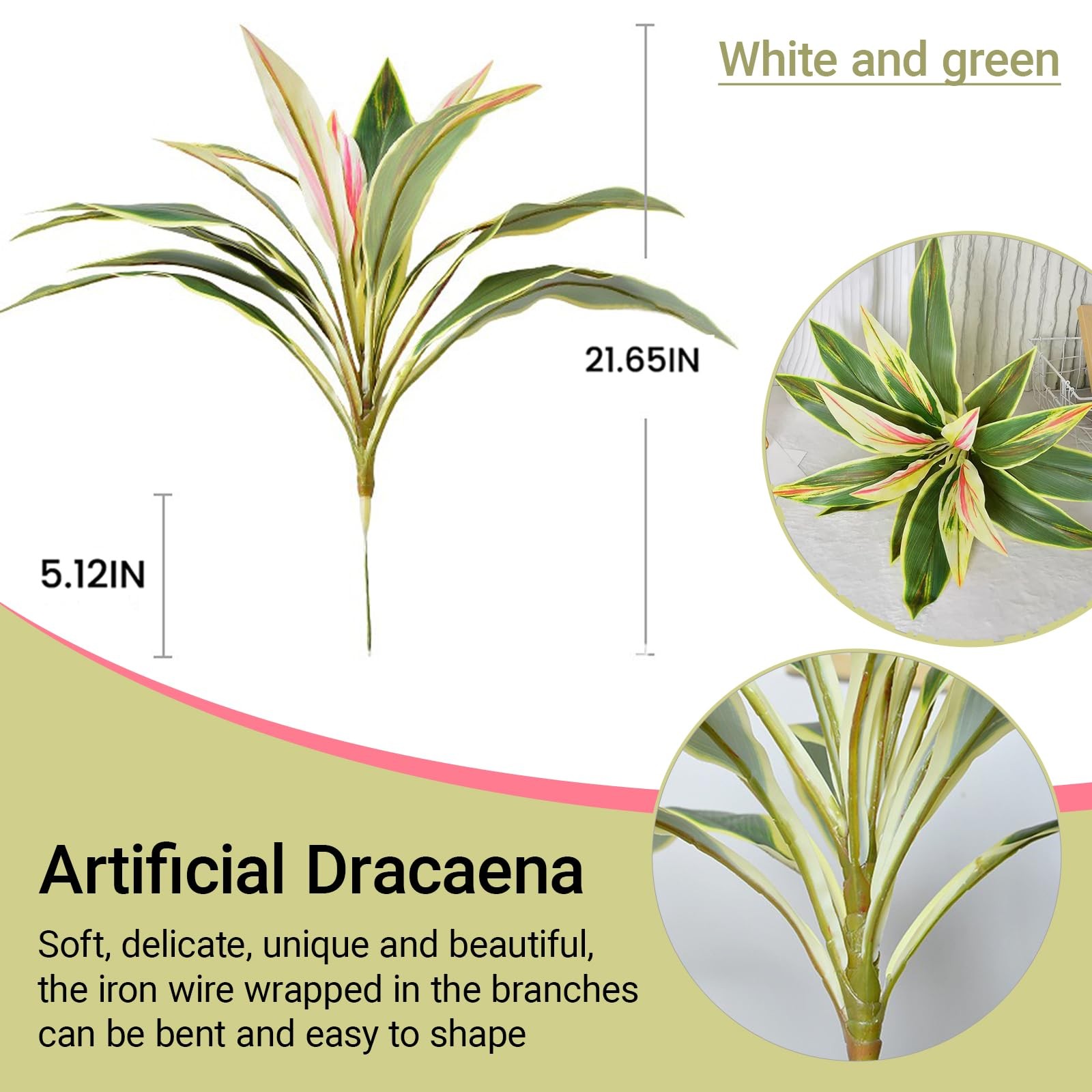 1PCS Artificial Dracaena Fake Plants for Bedroom Decorations for Living Room …