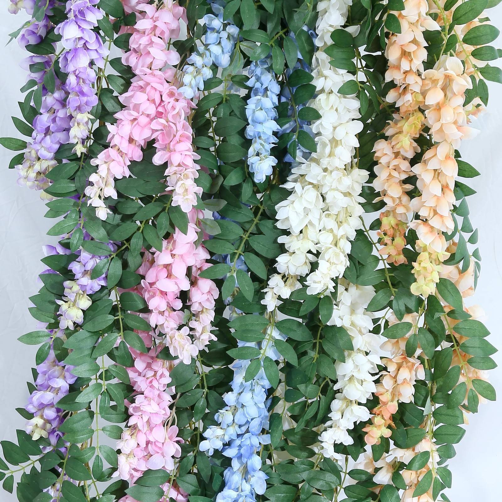 AROIUO 71″ Purple Wisteria Garland 1pc