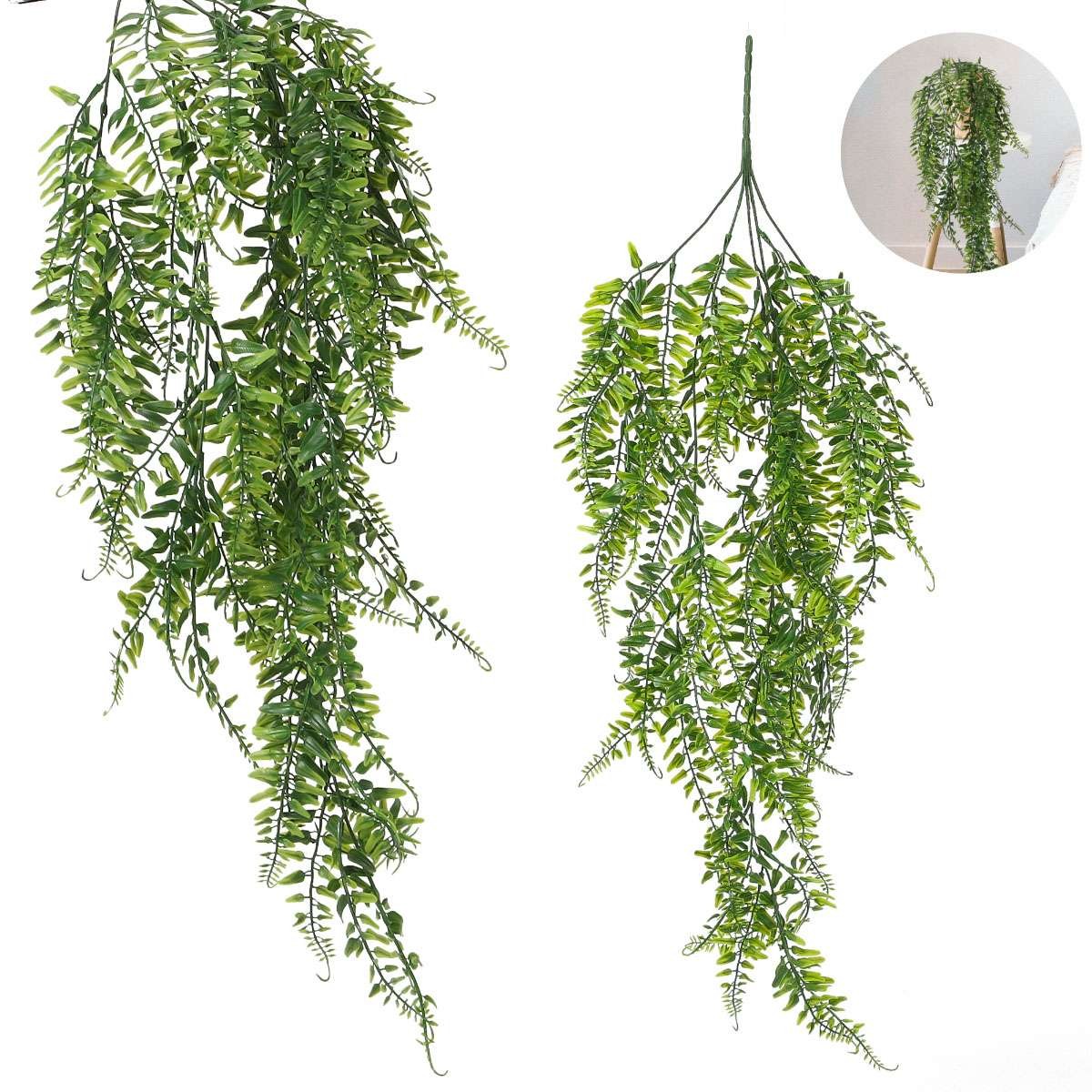 1-4Pcs Artificial Plants Vines Boston Fern Persian Rattan Greenery Ferns Ivy Set