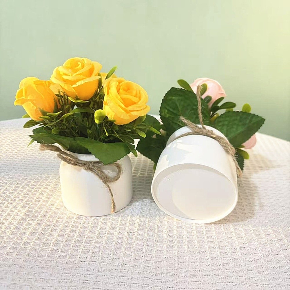 15cm Artificial Bonsai with Lifelike Petals for Indoor Table Decor