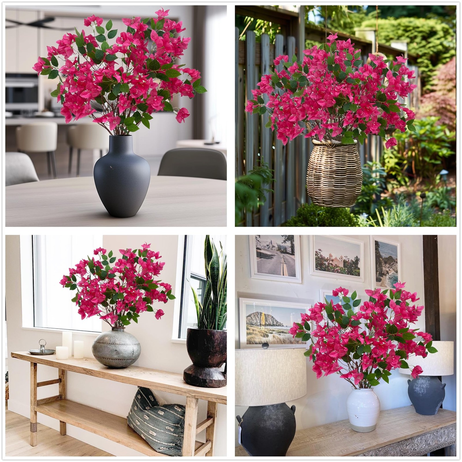 Pack Of 4 Long Artificial Bougainvillea Flower Stems 45 Silk Bougainvillea Plan