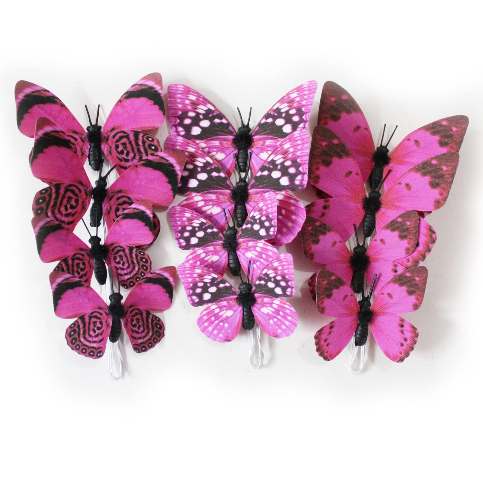 Perfso 12pcs 2size Butterfly Decorations, Simulated Butterflies, 3D Butterfly