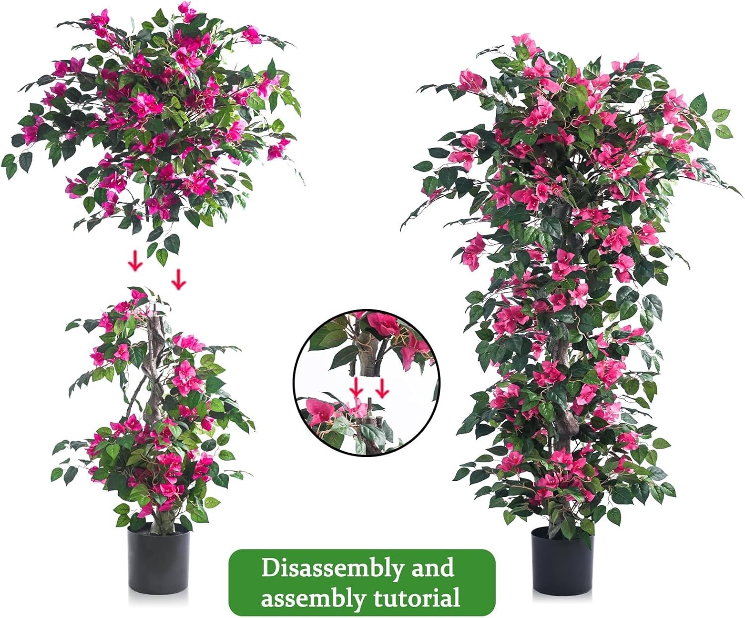 Artificial Bougainvillea Tree -5FT Faux Bougainvillea Tree with Realistic