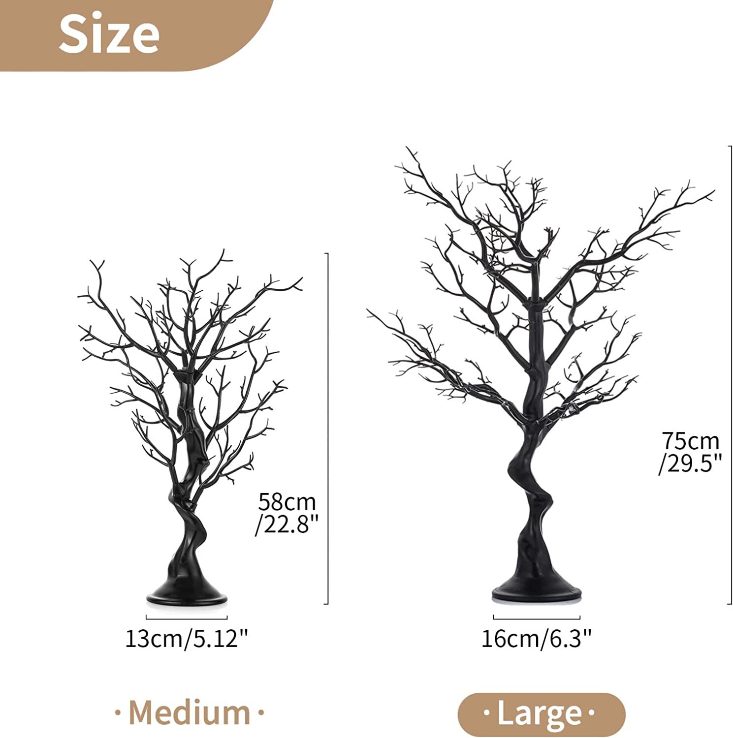 Tree Branch Decoration 30″/76cm Wedding Centerpieces for Tables Black 1 Pc