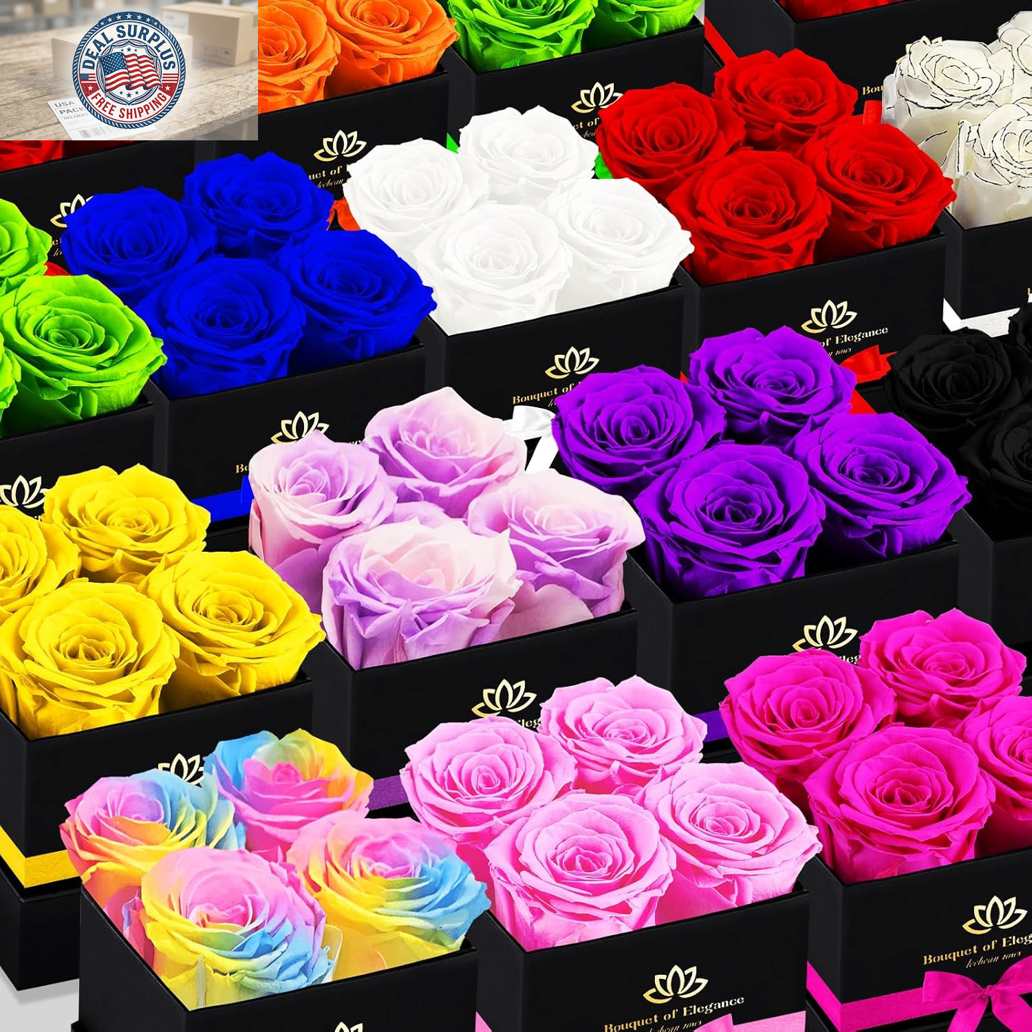 Forever Flowers Roses in a Box,Real Preserved Flowers,Preserved Roses,Preserved
