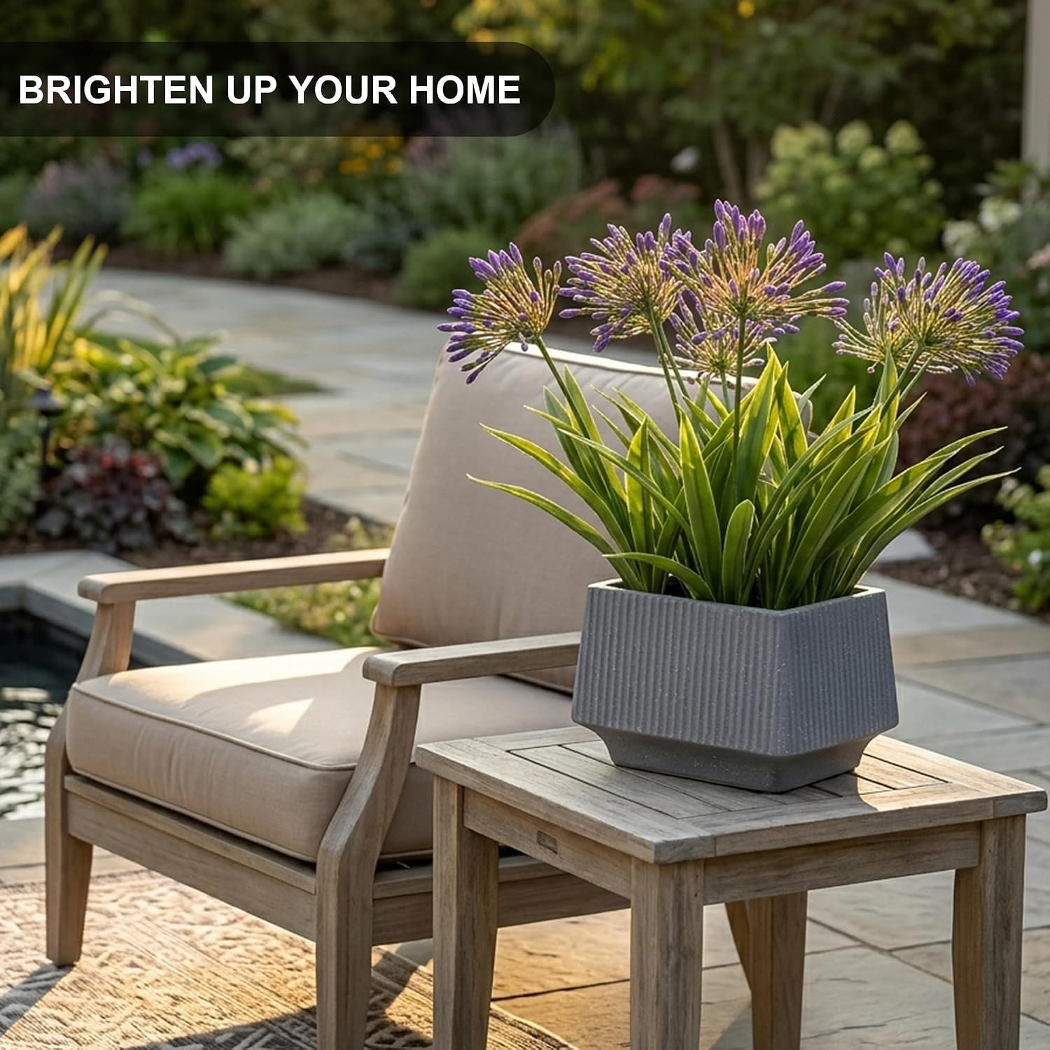Realistic Artificial Agapanthus Flowers for Outdoor Decor – Purple Red White