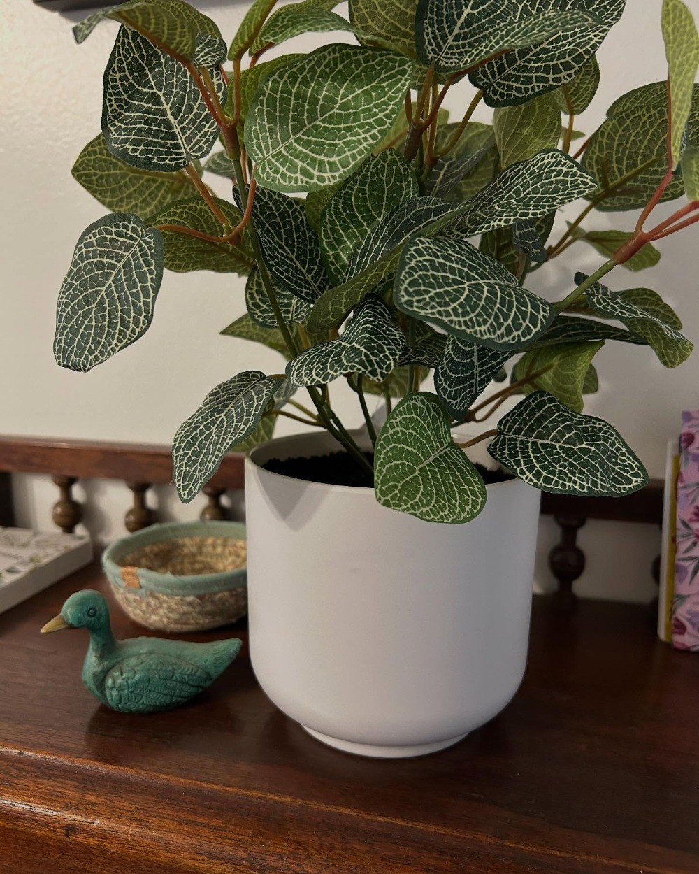 Mosaic Artificial Leaf in White Pot – Room Essentials