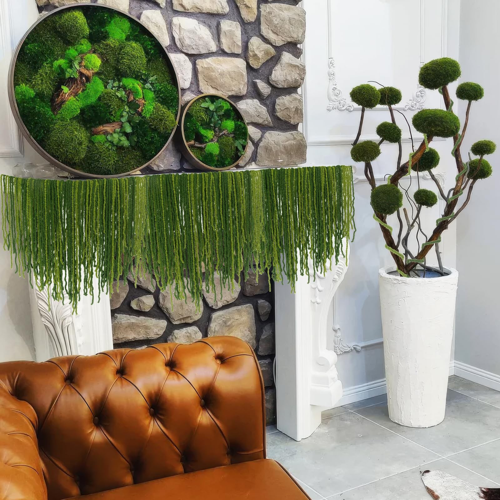 60 Pcs Hanging Moss Vines Faux Moss Garland for Decorating Plants Artificial …