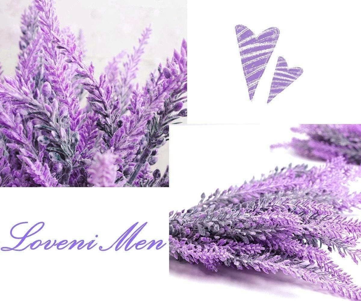 Fuchsia Artificial Lavender Flowers 4pcs Bundle Indoor Outdoor Decor
