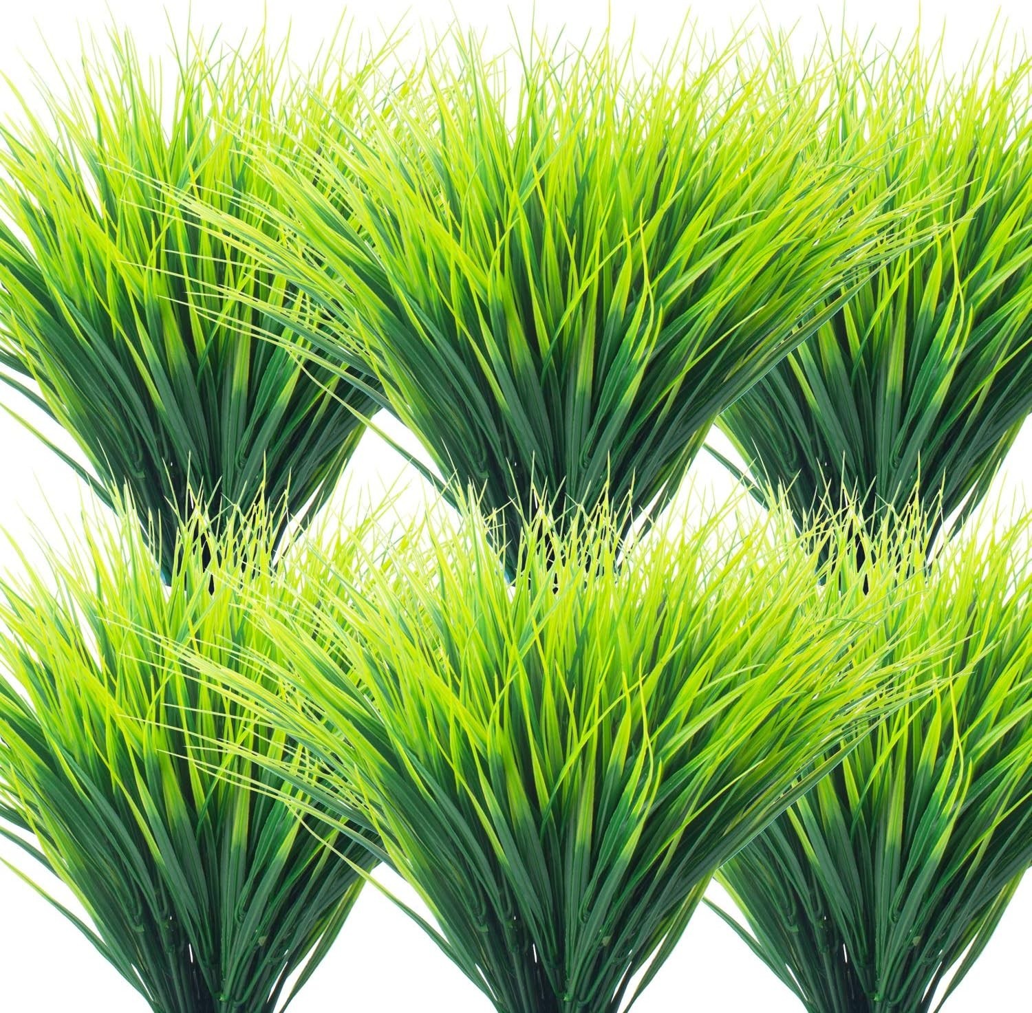 Lifelike 20 Bundle Greenery Shrubs – Fade-Proof Artificial Wheat Grass Set