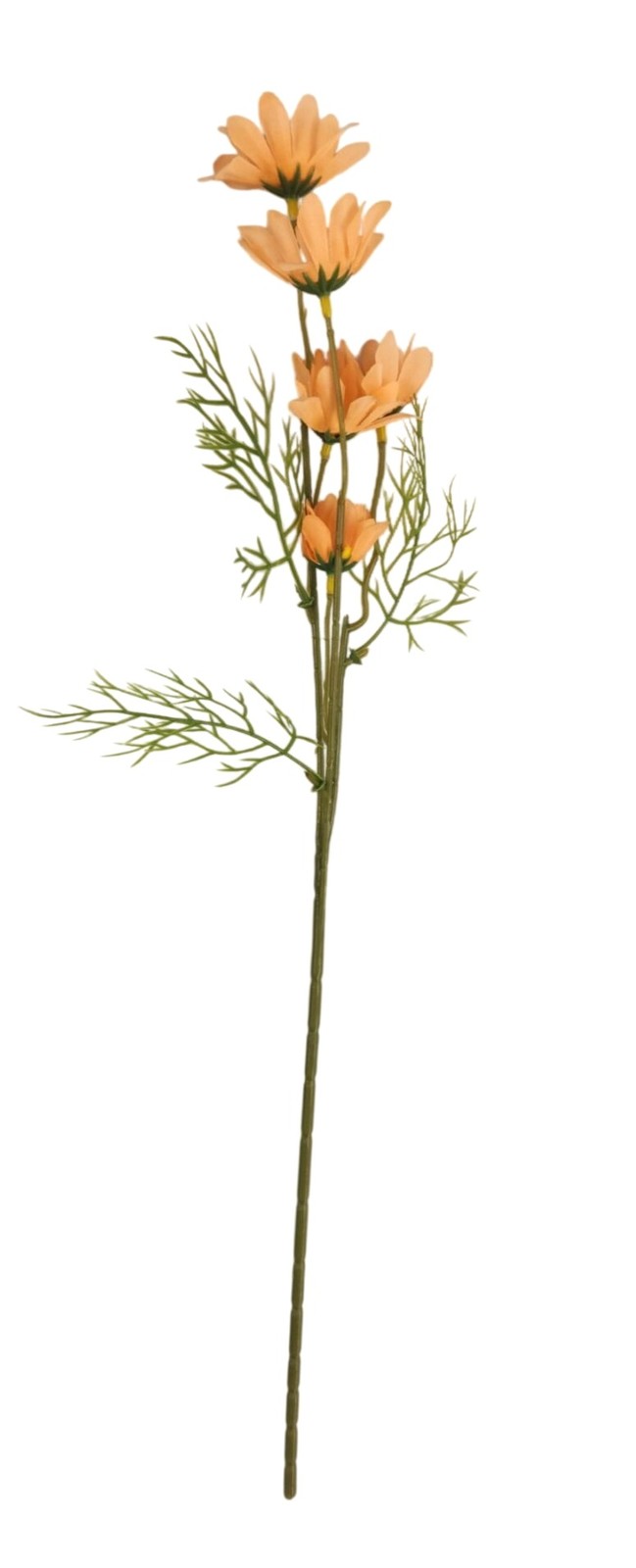 Peach Apricot Faux Daisy Stem 20 Inch Artificial Wildflower Set of 6 Farmhouse F