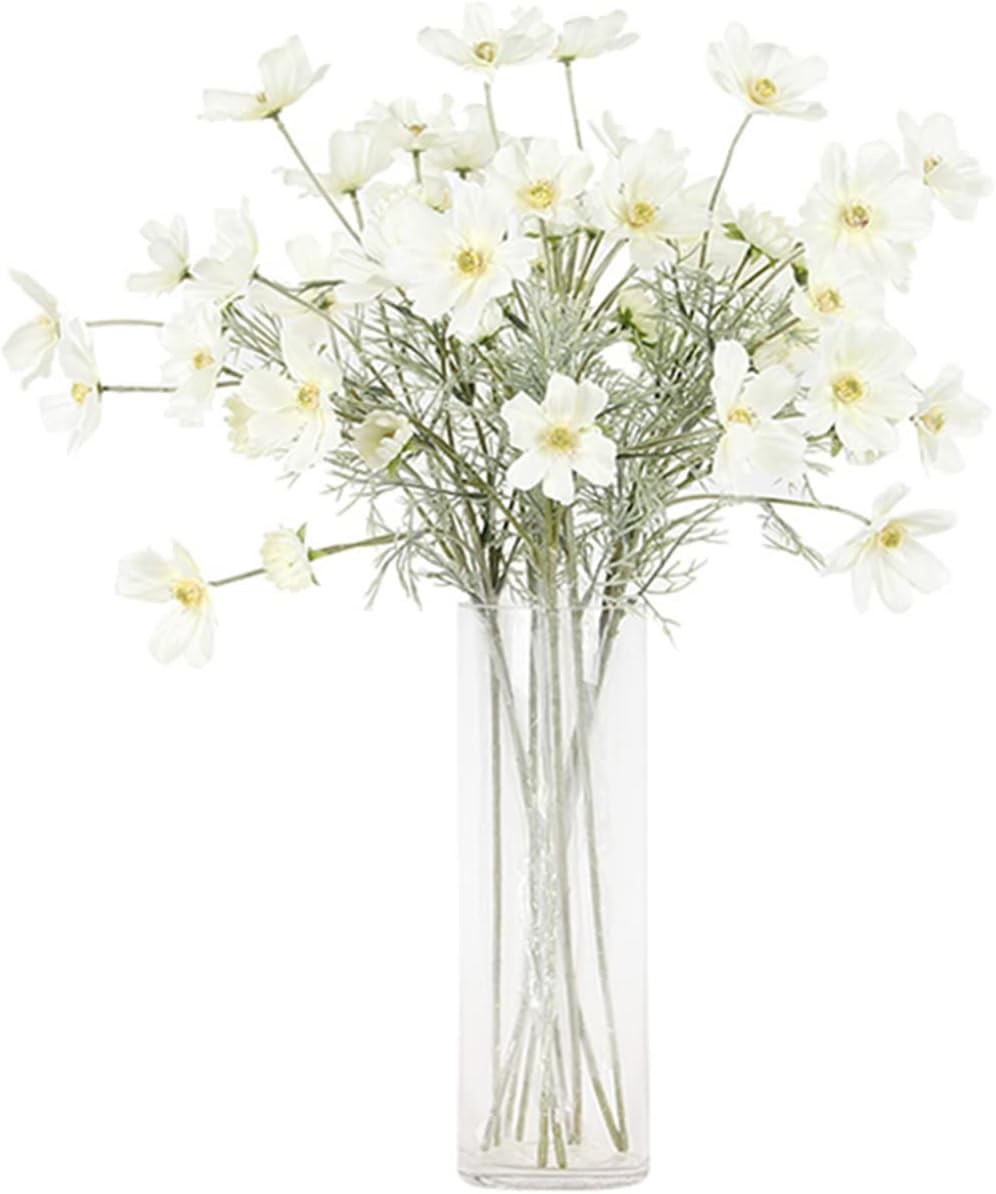 2 Pcs Artificial Fake Flowers Plants Cosmos Silk Flower Arrangements Wedding