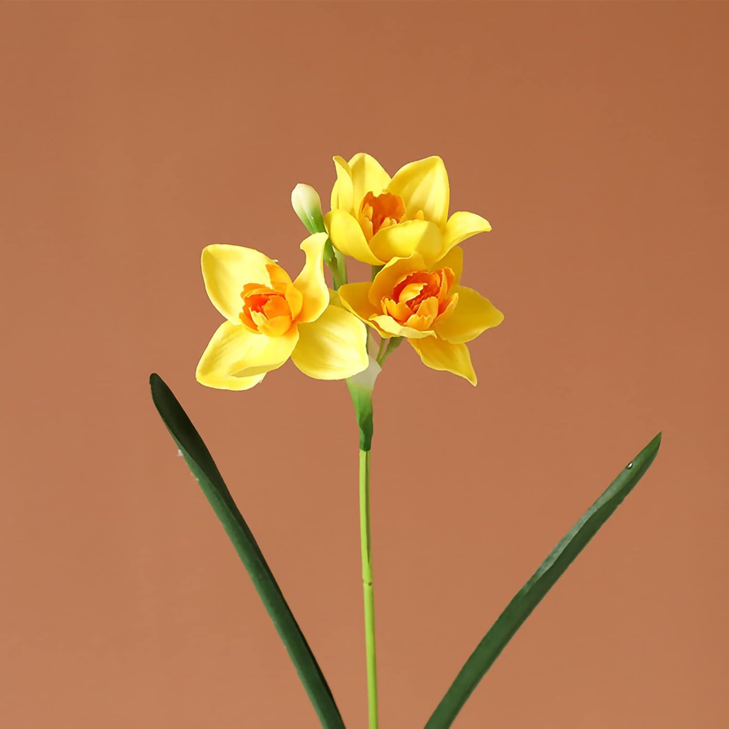 10 Pcs Artificial Daffodils Flowers Narcissus Faux Spring Flowers Fake Silk D…