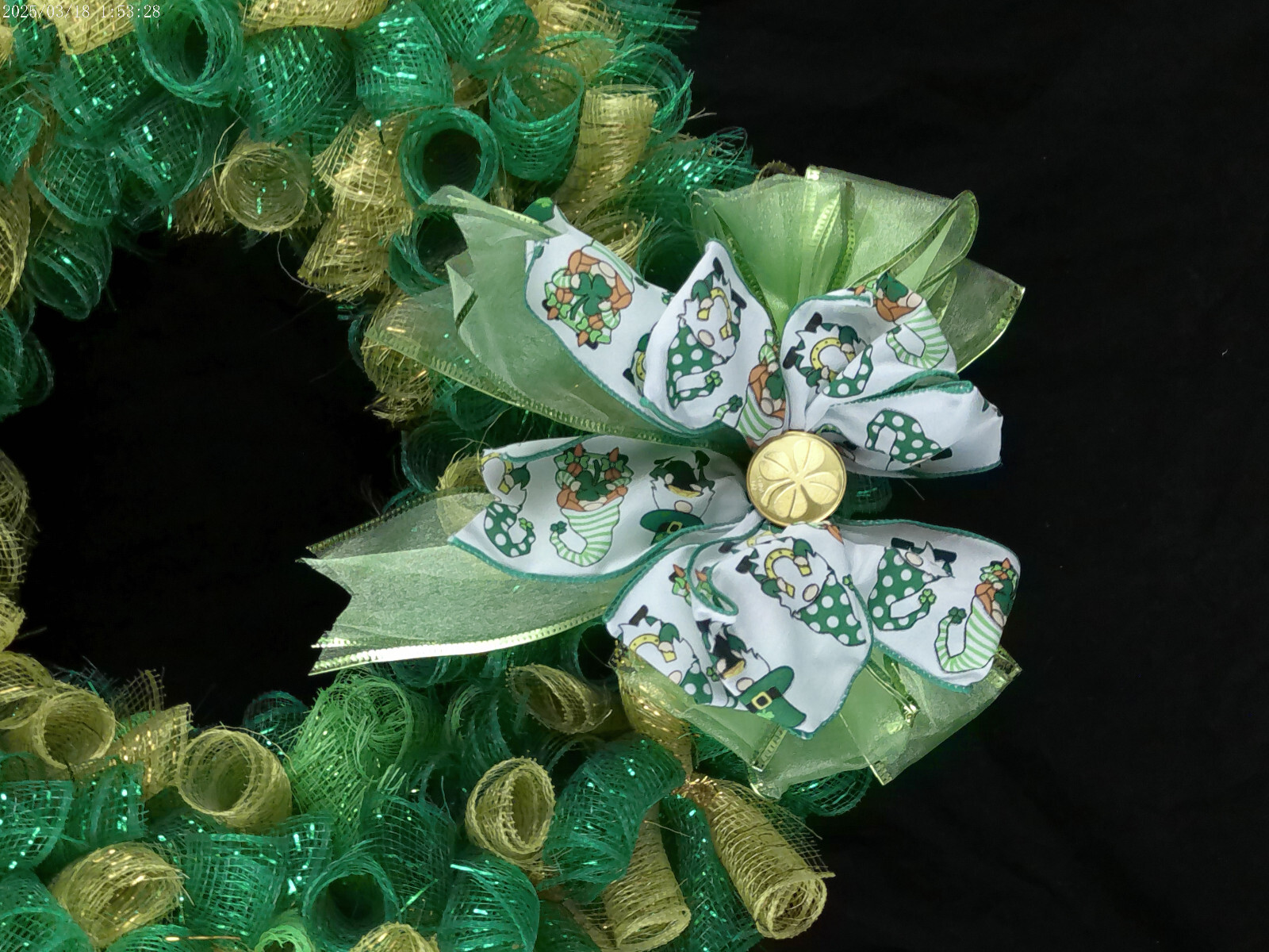 Curly Deco Mesh St. Patrick’s Day Wreath