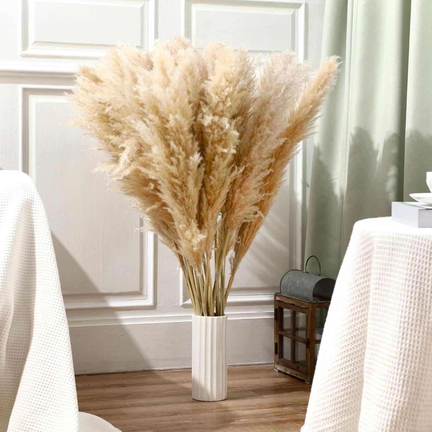 40Pcs 46 Inch Fluffy Tall Pampas Grass Home D�cor For Arrangements/Floor Vase