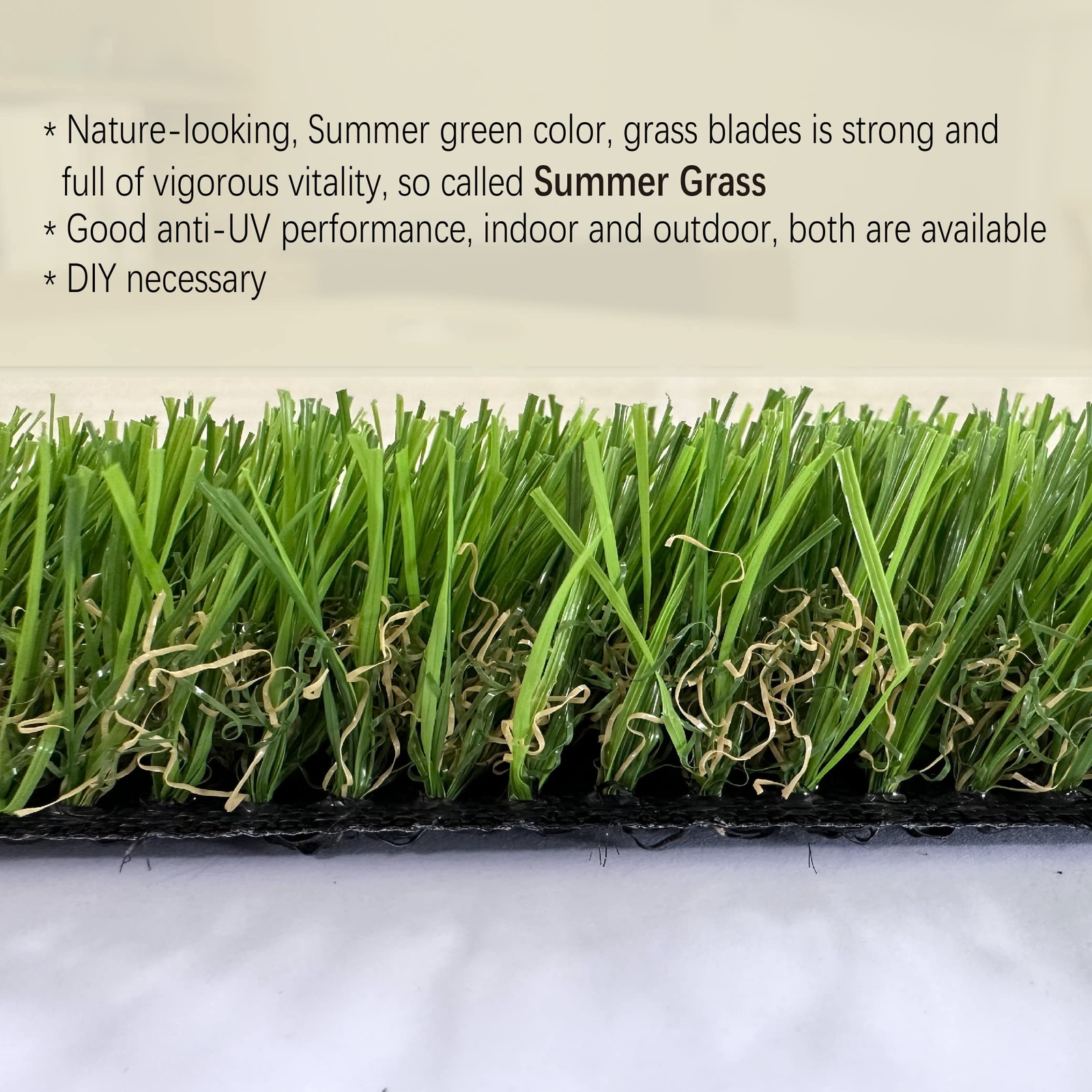 Artificial Grass Decoration Strip Indoor/Outdoor DIY Fake Grass Width 2″ x Le…