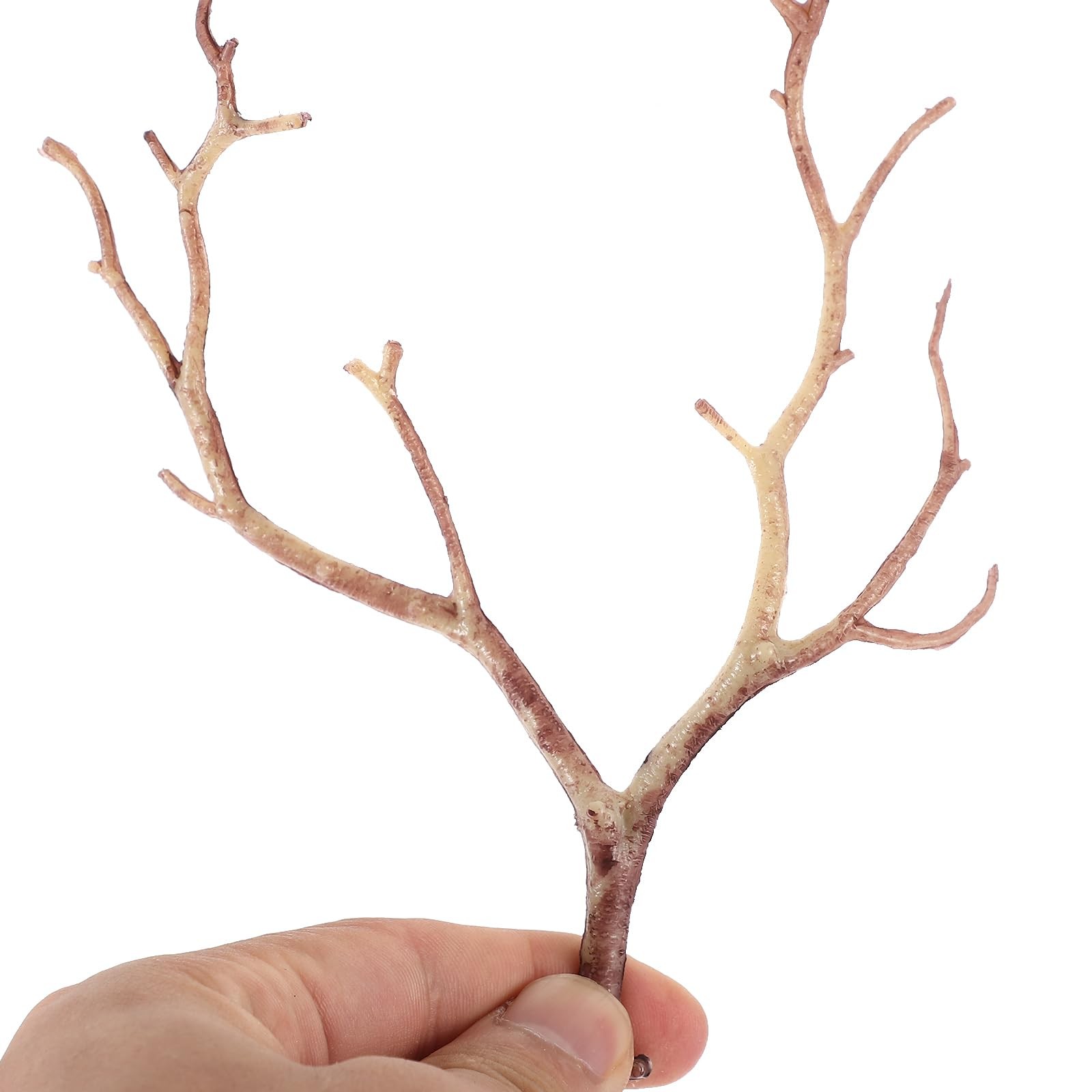 12pcs Artificial Antler Shaped Tree Branches Light Brown Plastic Twigs for DI…
