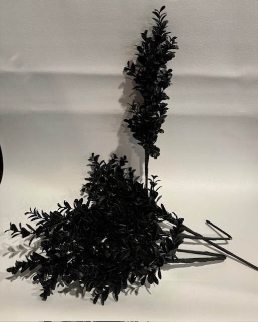 4 Pcs Black Artificial Stems Halloween Decor