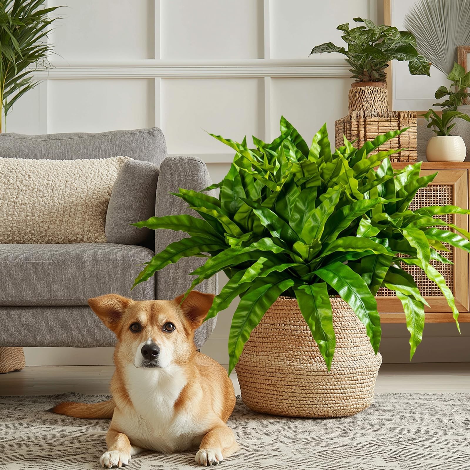 4 Pcs Artificial Greenery Stems Fake Bird Nest Fern Faux Branches Artificial …
