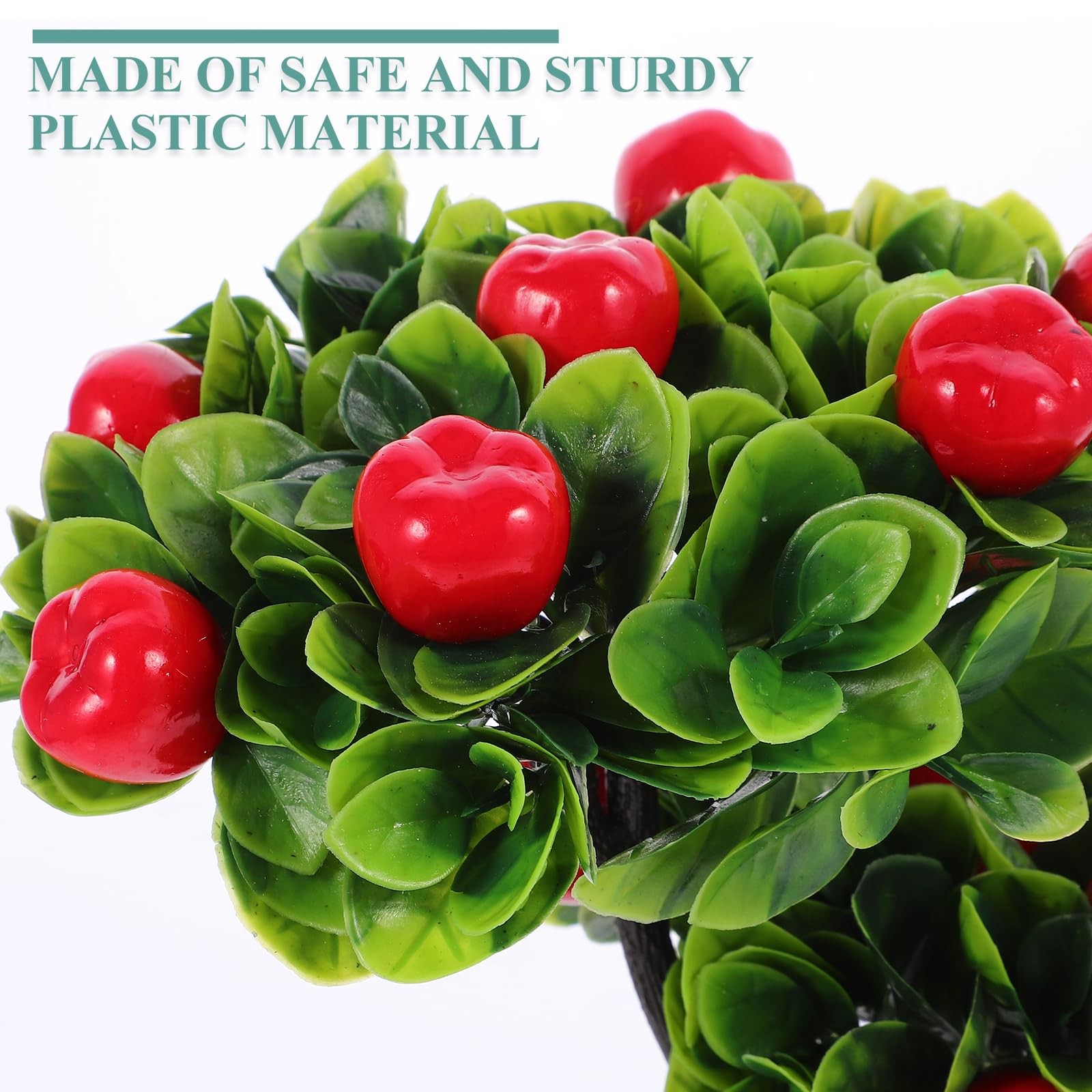Faux Fruit Tree with Artificial Potted Bonsai 11.81X10.23X3.34In Realistic Si…