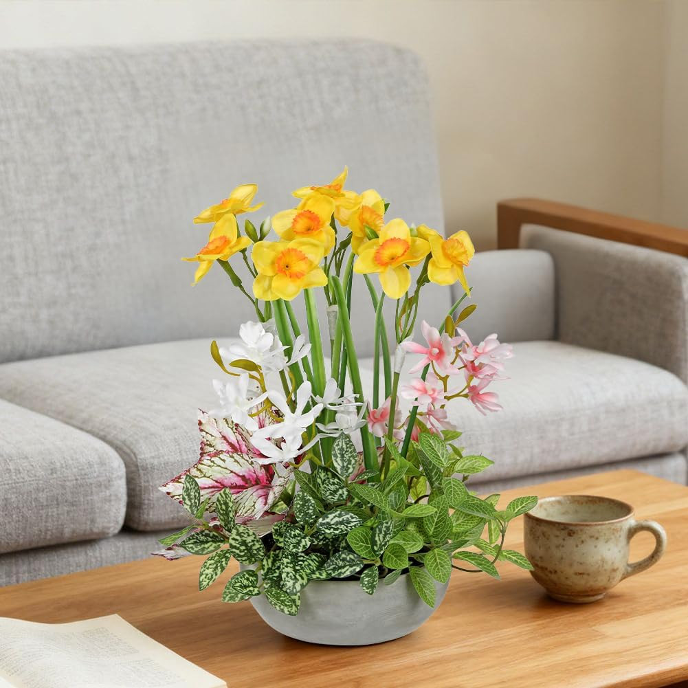 Realistic 11.8″ Artificial Flower Centerpiece for Home & Office Decor