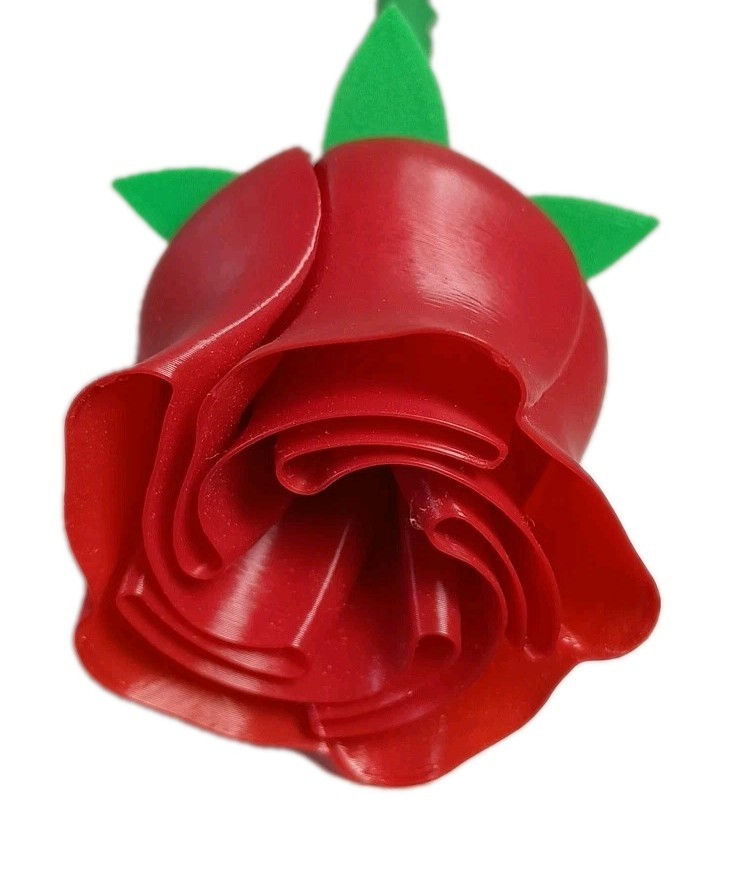 3D Printed Red Rose