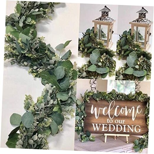6.2 Ft Long Faux Eucalyptus Greenery – Wedding Arch Summer Decor – Lambs Ear