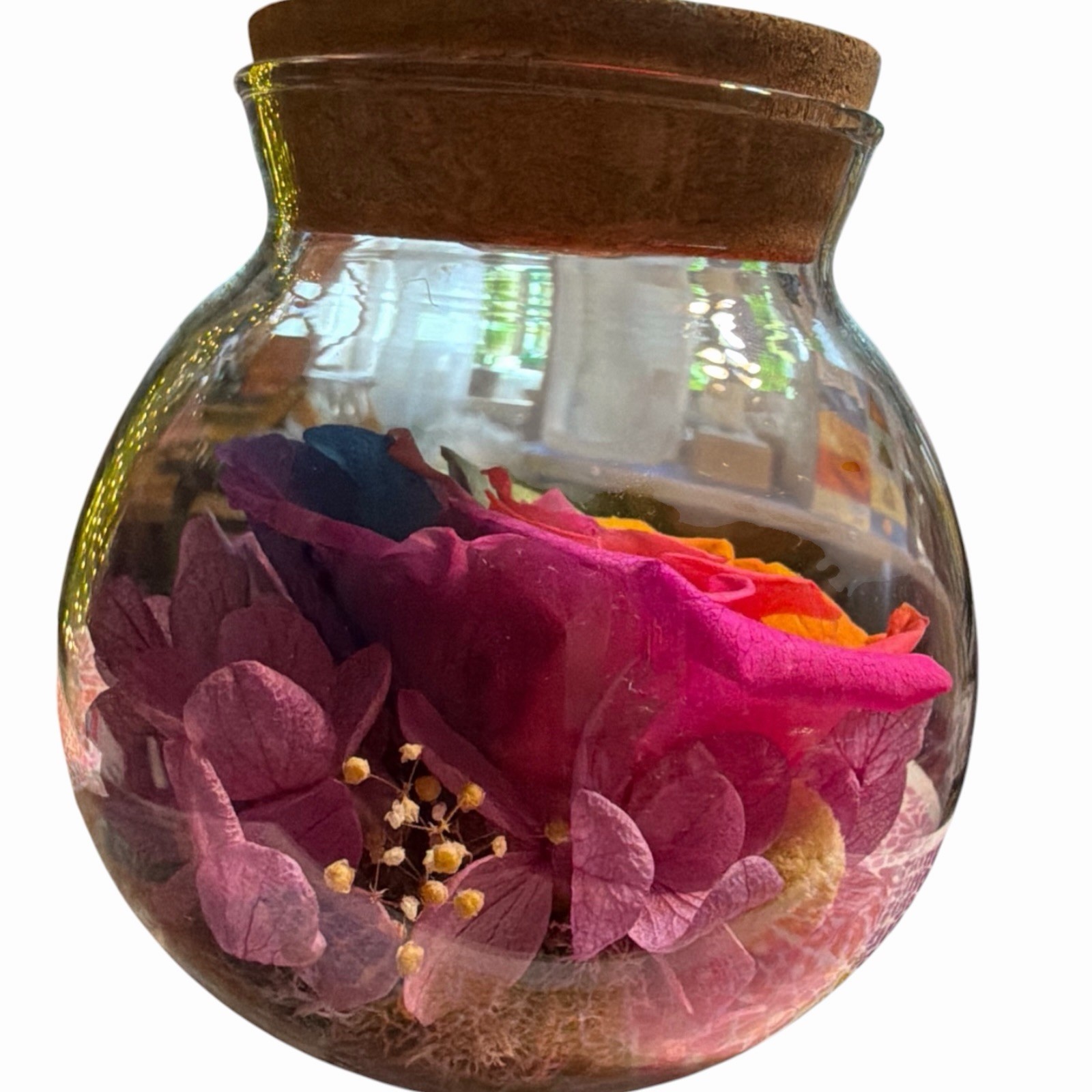 Real Preserved Rose Globe Eternal Rose Multicolor With Light Forever Flowers