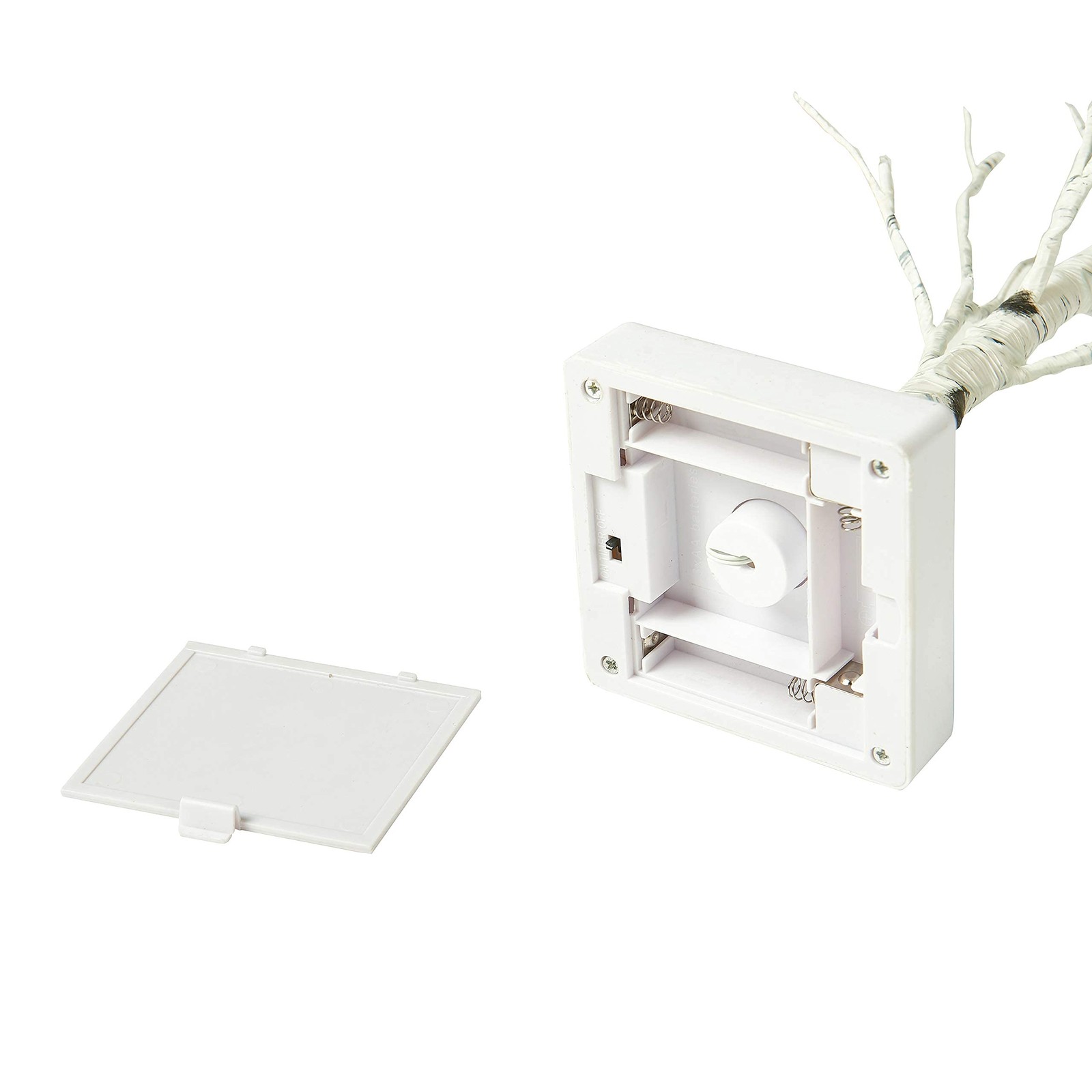PreLit Tabletop Birch Tree 24LED Timer Battery Operated 18 In 2 Sets