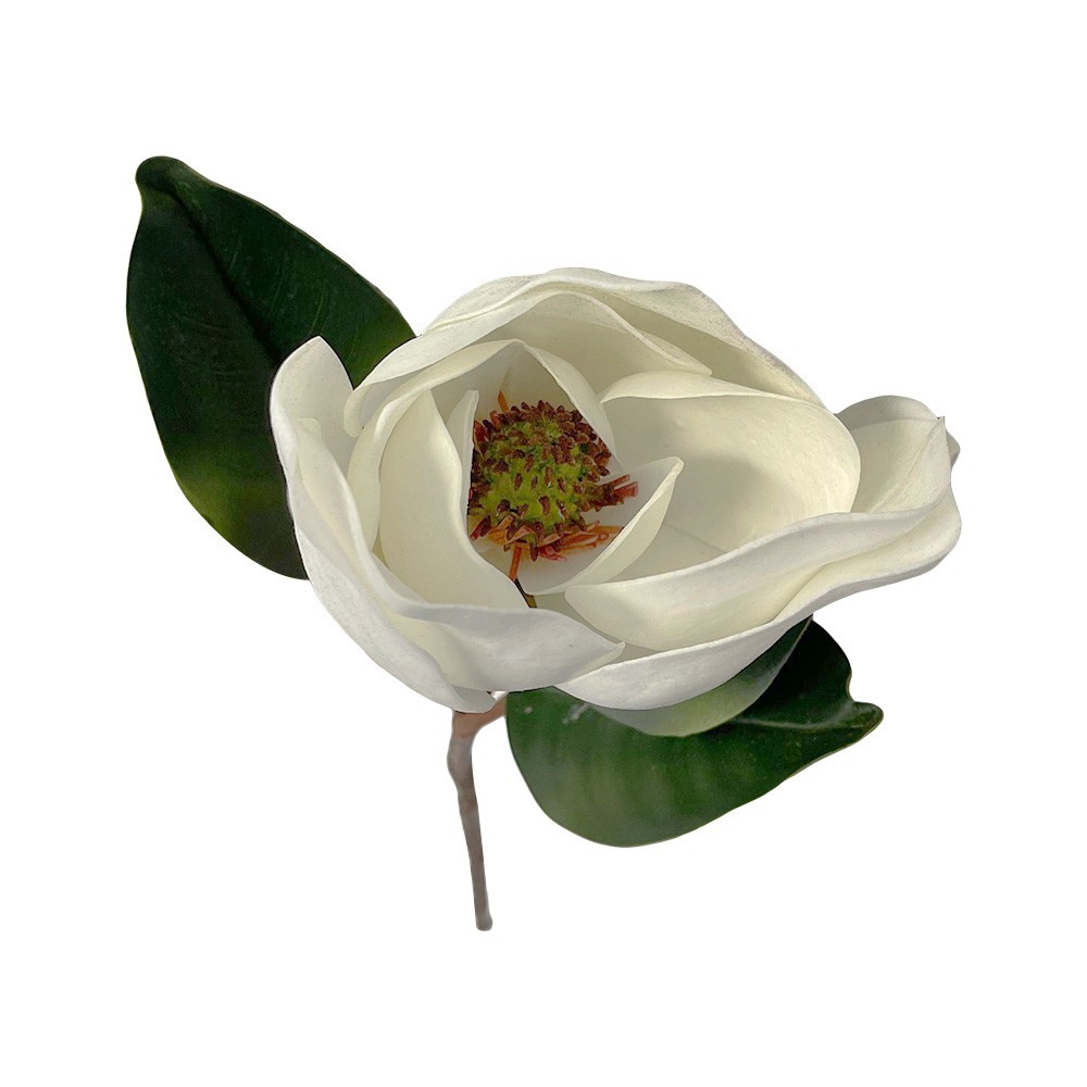 12 Pcs 32″ Real Touch Magnolia Stem Artificial Magnolia Flower Silk Floral
