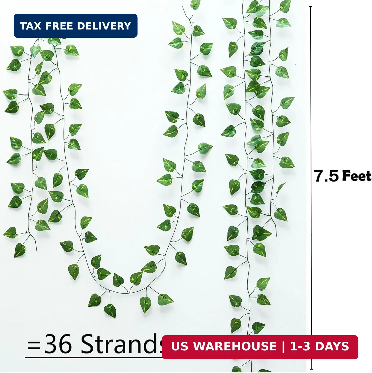 270 Feet 36 Pack Fake Greenery Hanging Garland, Artificial Ivy Leaf Plants, Vine