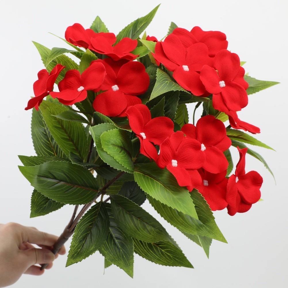 Artificial Silk Bouquet in White Pink Red Yellow Flower Red Purple 25x38cm Size