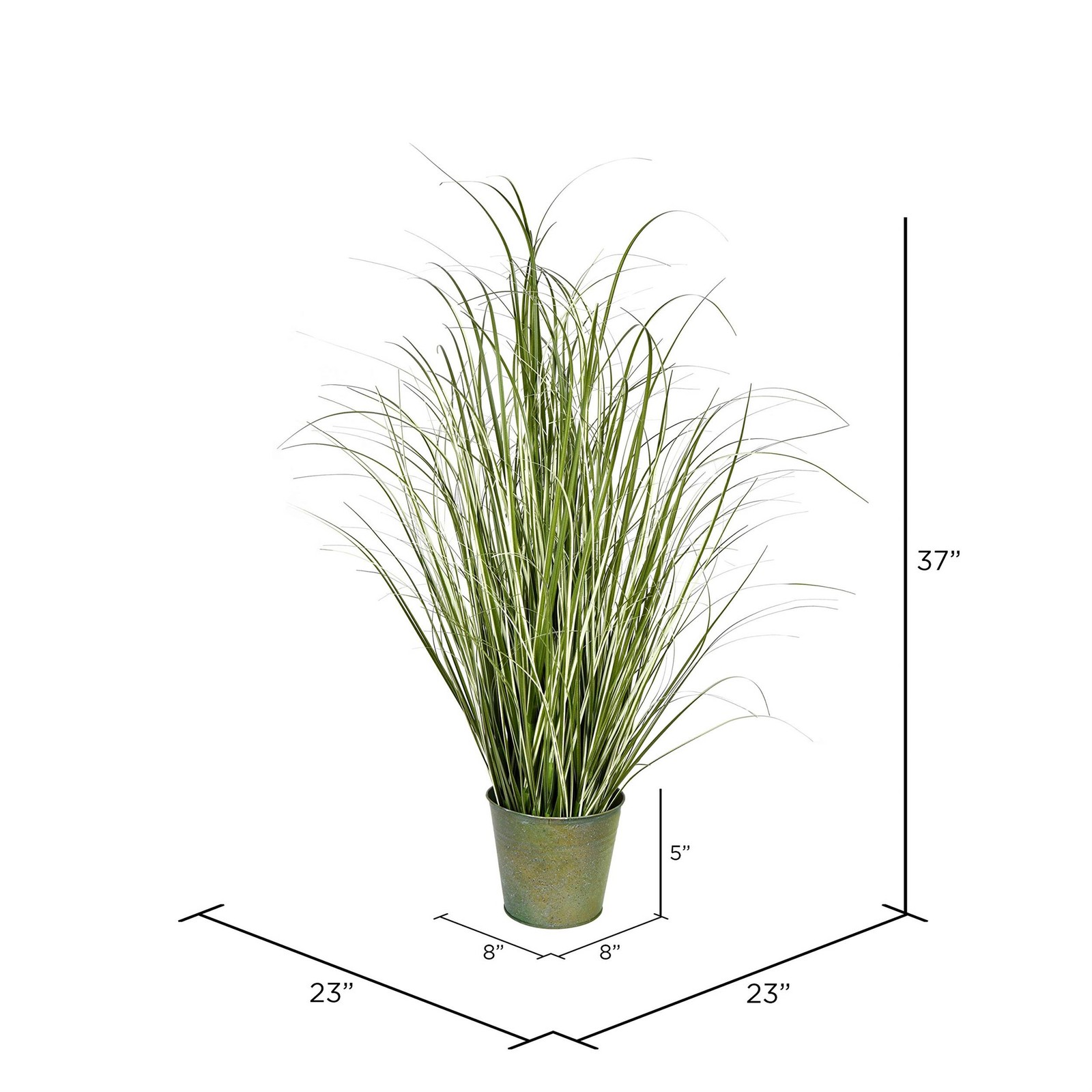 Vickerman 37″ Artificial Potted Native Green Grass.