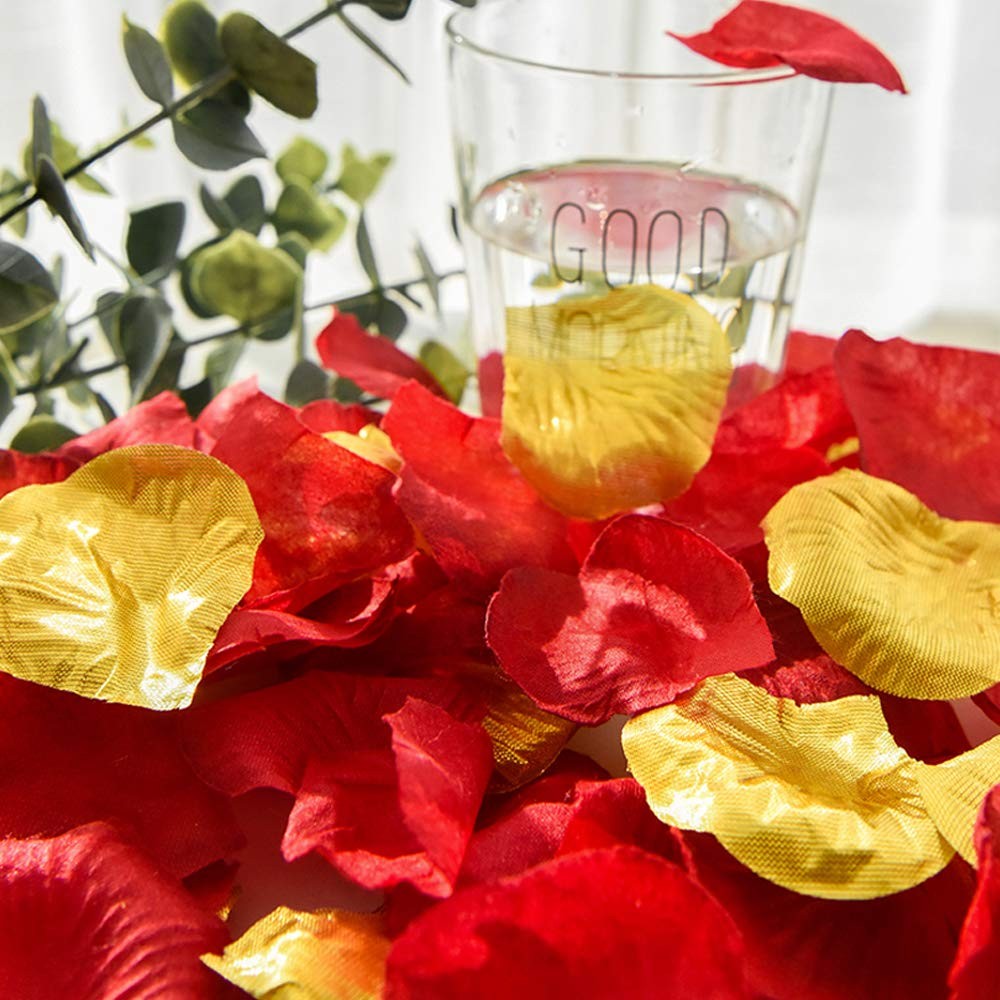 1000 PCS Gold Artificial Silk Rose Petals Decoration Wedding Party Confetti