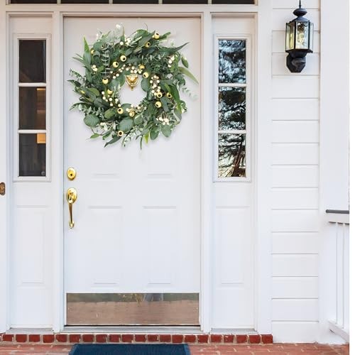 Wreaths for Front Door 22 Inch, All Season Greenery Wreath Olive 22 inch