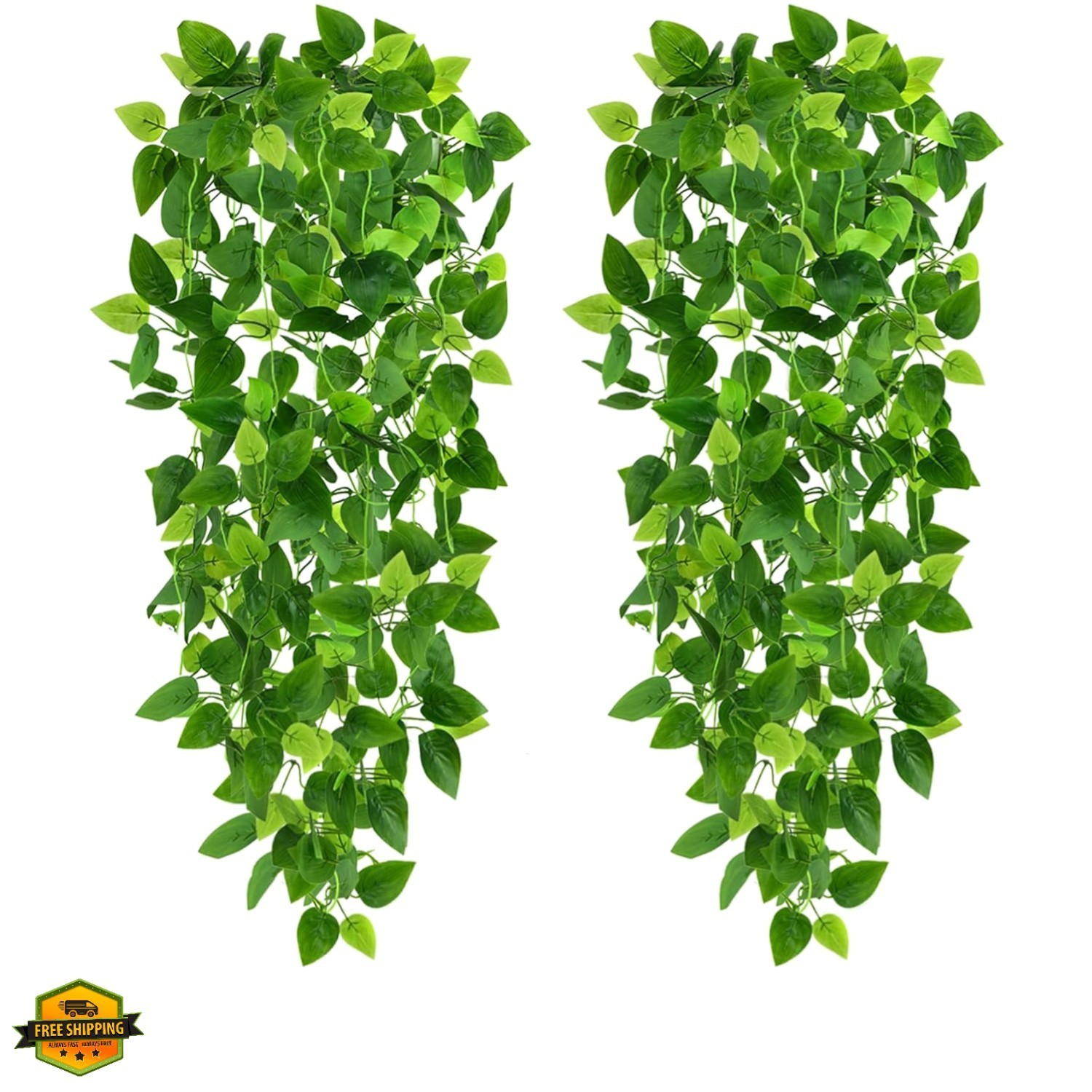Fake Hanging Plants Garland 3.6ft Artificial Ivy Pothos Vine for Wall Room Decor
