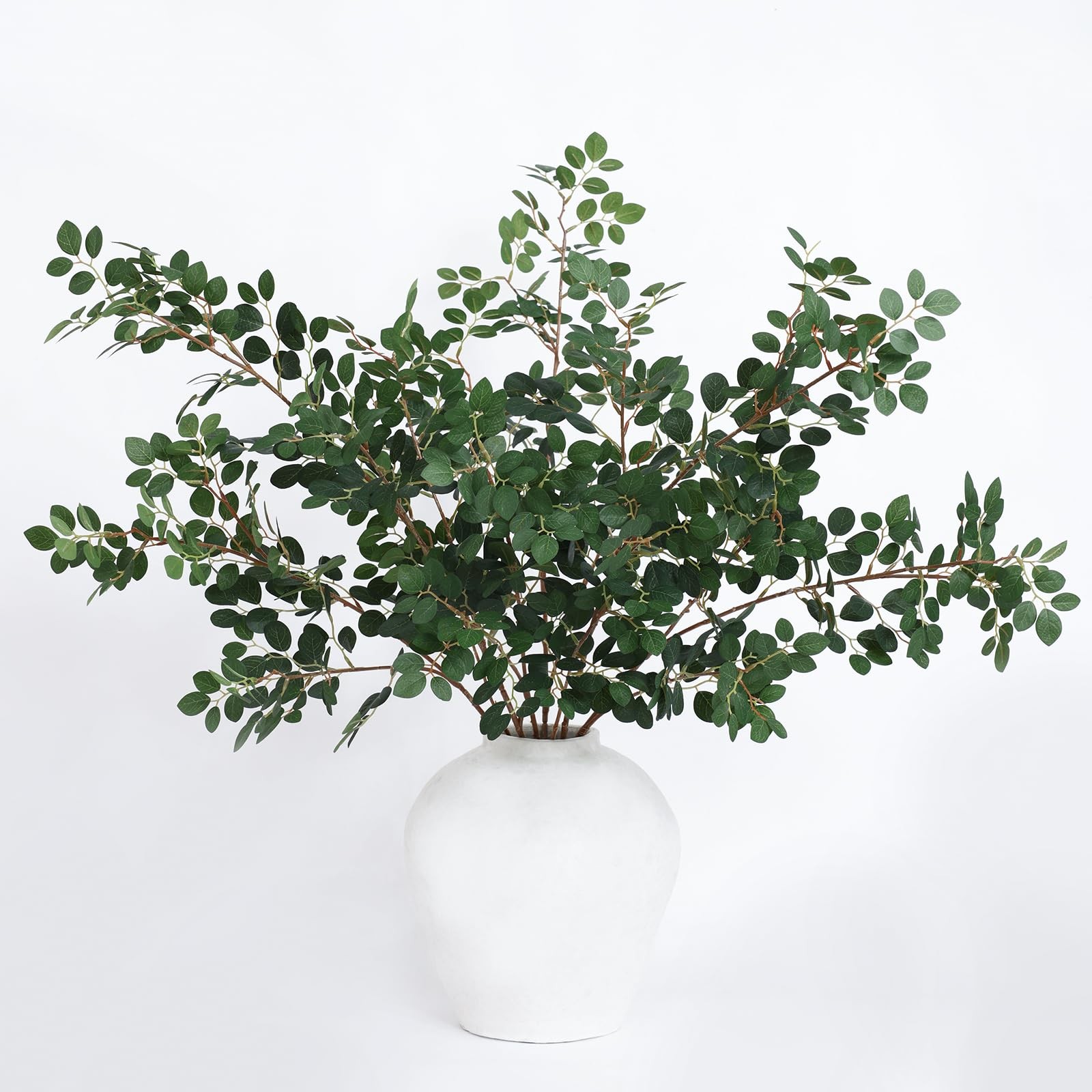5Pcs Artificial Loropetalum Stems Silk Leaves 38in Fake Green Leaf Spray Plan…
