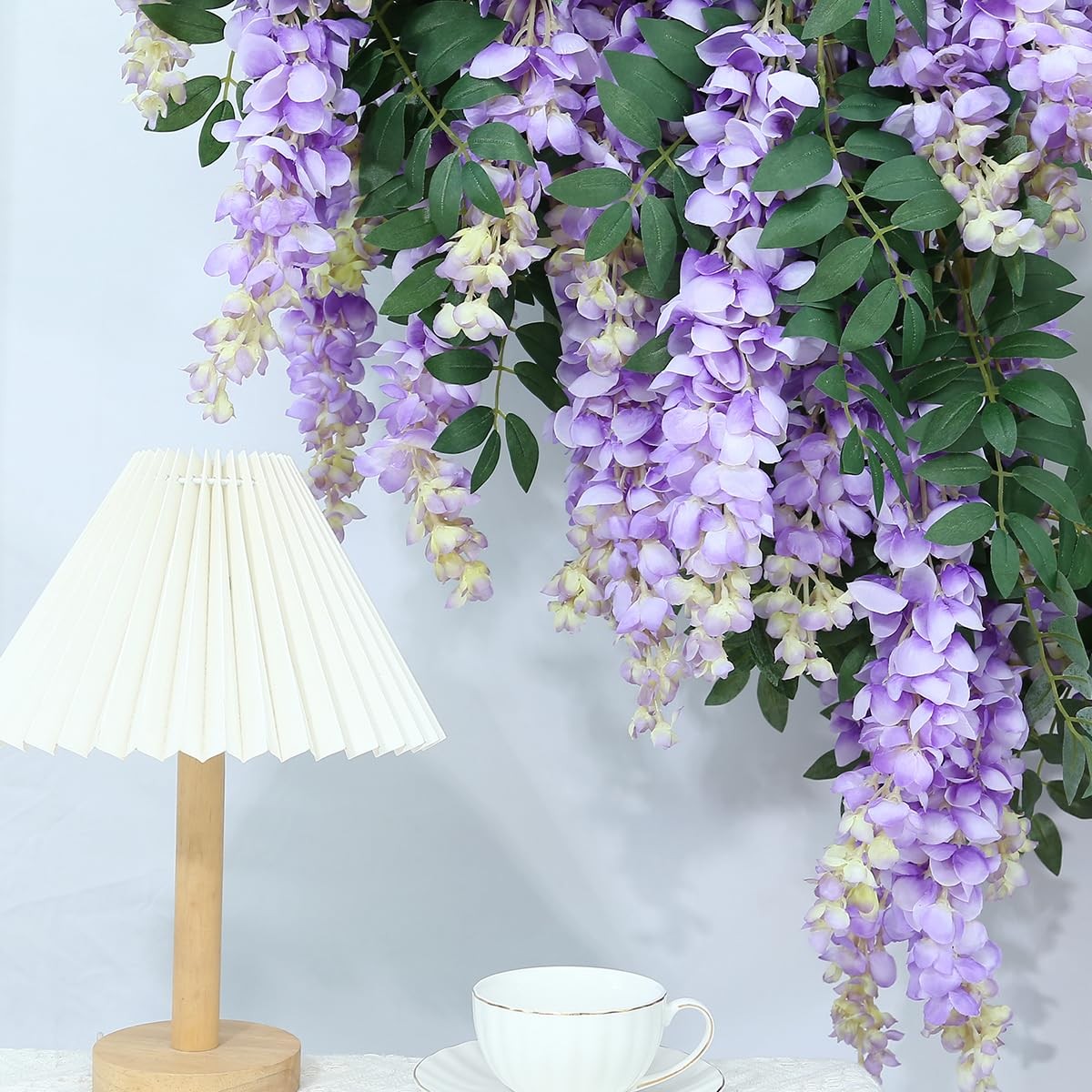 AROIUO 71″ Purple Wisteria Garland 1pc
