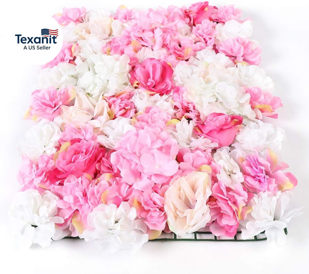 8X Artificial Rose Flower Wall Panels Artificial Silk Wedding Decor Party Home A