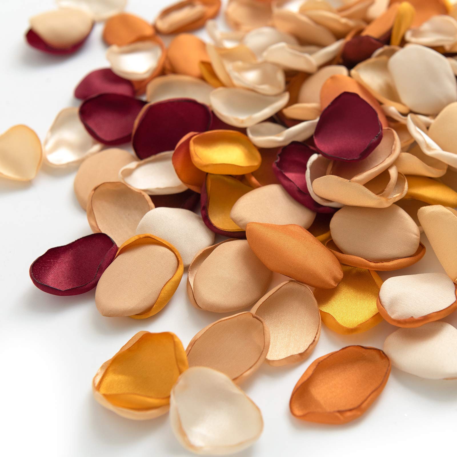 200 Silk Rose Petals, Artificial Wedding Scatter for Events, Orange