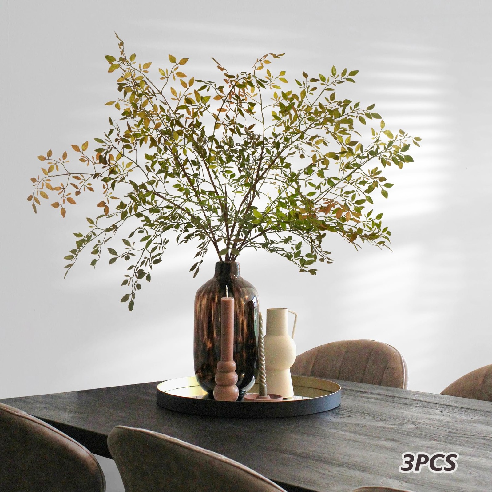 Fake Plants Eucalyptus Stems,Plastics Ficus Stems for Vase Artificial Plants,…