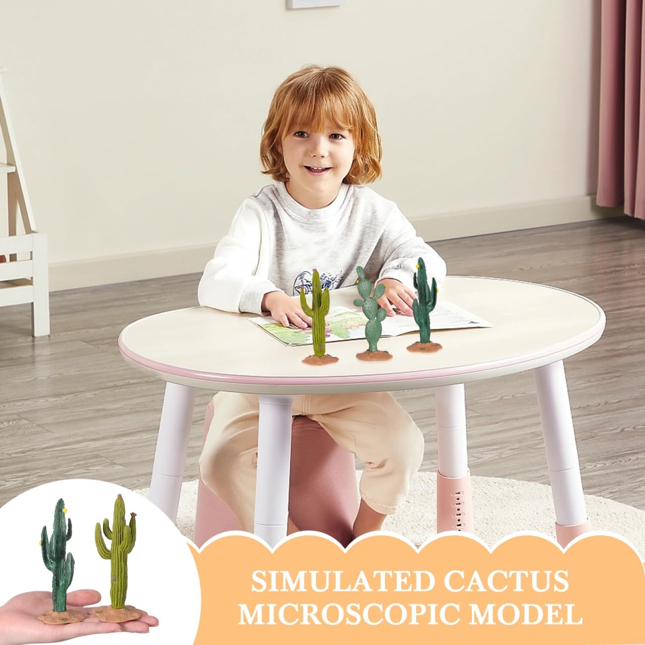 3pcs Artificial Cactus Decor, 5. 5 Inch Fake Succulent Plants Figurine,