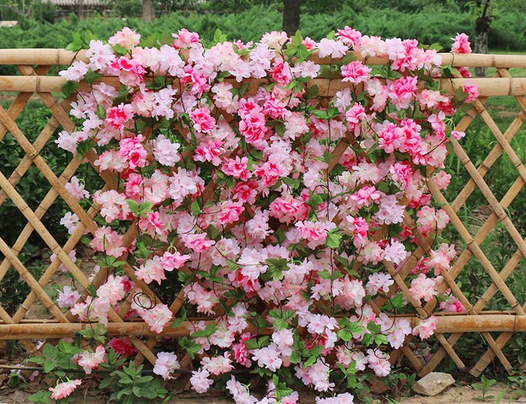 1PCS Artificial Flowers Wisteria Hanging Vine Ratta String Wedding Decor