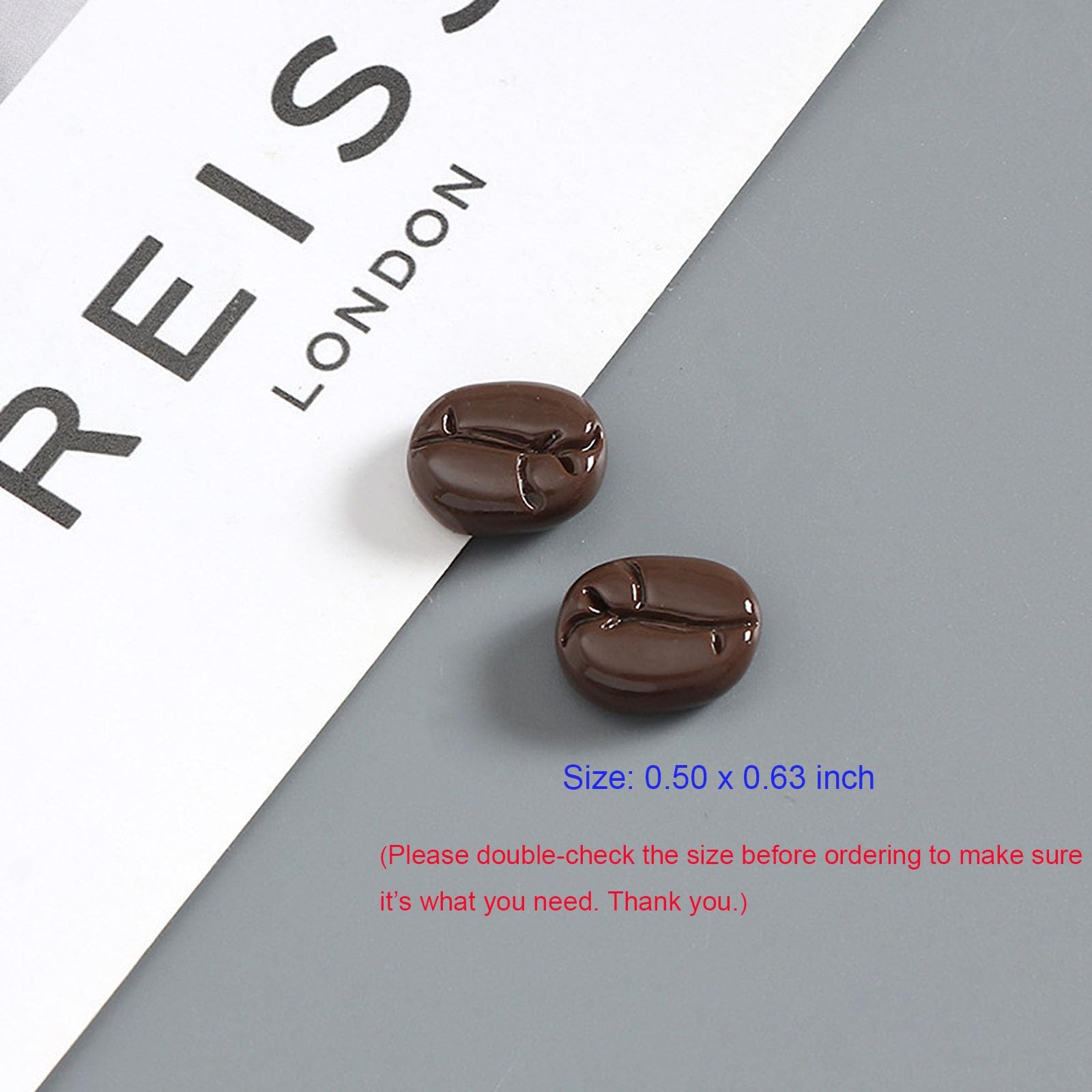 200 PCS Artificial Coffee Beans Simulation Resin Mini Faux Photography Props