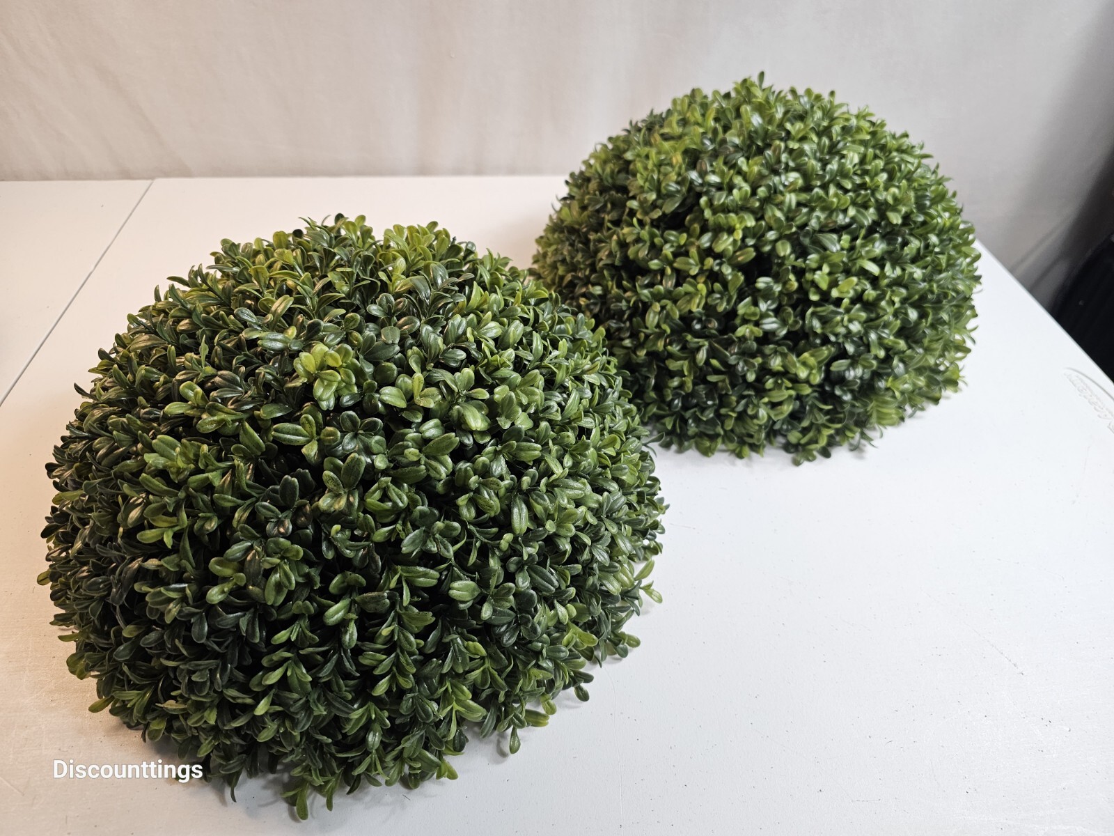 2x Artificial Boxwood Topiary Planter Faux 12 Inch Home Floral Decor
