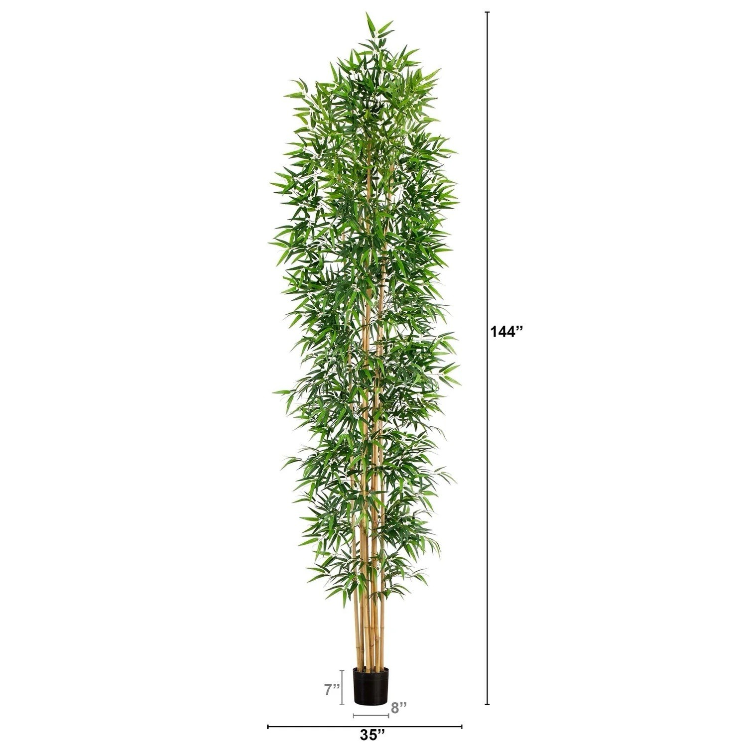 12’ Artificial Bamboo Tree with Natural Bamboo Trunks. Retail $629